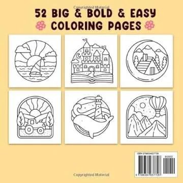 Simple Art: Coloring Book for Adults and Teens, Bold and Easy Designs for Relaxation with Minimalist...