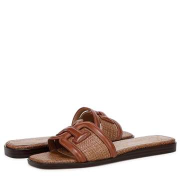 Sam Edelman Women's Irina Slide Sandals in Cognac Color