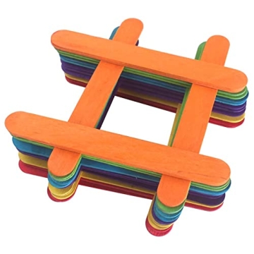 Z ZICOME Jumbo Colored Craft Sticks for Creative DIY Projects