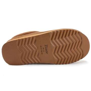 Zizor Men’s Vallarta Plush Suede Slippers for Comfort