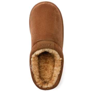 Zizor Men’s Vallarta Plush Suede Slippers for Comfort