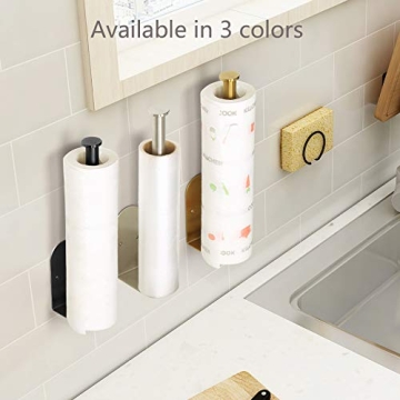 Gold Paper Towel Holder - Elegant & Easy Install