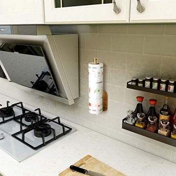 Gold Paper Towel Holder - Elegant & Easy Install