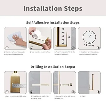 Gold Paper Towel Holder - Elegant & Easy Install