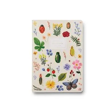 Rifle Paper Co. Curio Stitched Notebook Set of 3 Notebooks