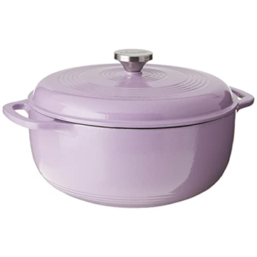 Lodge 6 Quart Enameled Cast Iron Dutch Oven – Lilac, Oven & Stovetop Safe