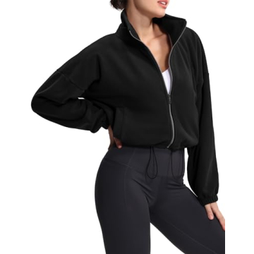 Stylish Women's Fleece Cropped Jacket for Winter Wear