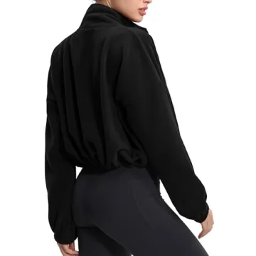 Stylish Women's Fleece Cropped Jacket for Winter Wear