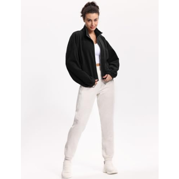 Stylish Women's Fleece Cropped Jacket for Winter Wear
