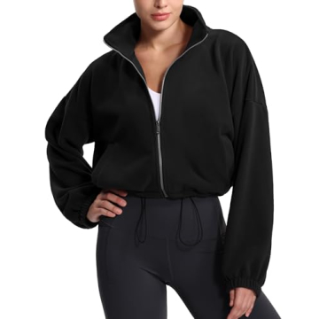 Stylish Women's Fleece Cropped Jacket for Winter Wear