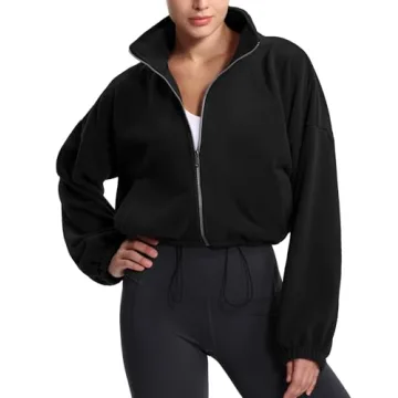 Stylish Women's Fleece Cropped Jacket for Winter Wear