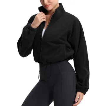 Stylish Women's Fleece Cropped Jacket for Winter Wear
