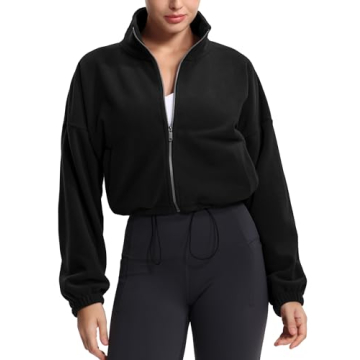 Stylish Women's Fleece Cropped Jacket for Winter Wear