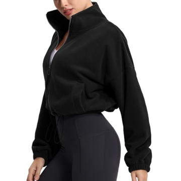 Stylish Women's Fleece Cropped Jacket for Winter Wear