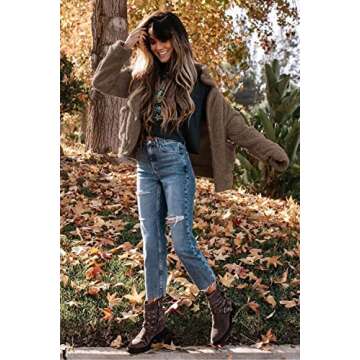 PRETTYGARDEN Women's Fashion Winter Coat Sherpa Fleece Faux Fur Shearling Oversized Trendy Jackets Warm Outerwear (Coffee,X-Large)