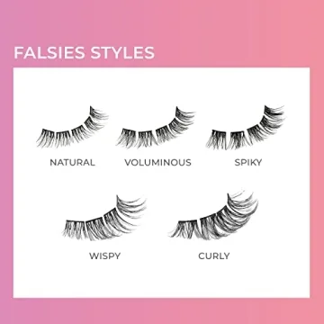 imPRESS Falsies Self Adhesive Eyelashes Eyelash Clusters Kit, 12mm-14mm Glam Volume Lashes, Black, No Glue Needed, Invisible Band, 24 Hours | 20 Clusters & Ergonomic Non-Stick Applicator - Spiky
