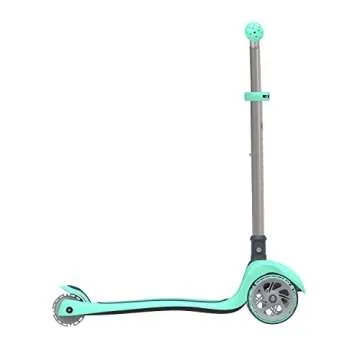 Yvolution Y Glider Air Scooter for Kids, 3 Wheel Scooter for Toddlers 4 Adjustable Height Glider with Kick Scooters, Lean to Steer with LED Flashing Light for Children Ages 3+ Years Old (Green)
