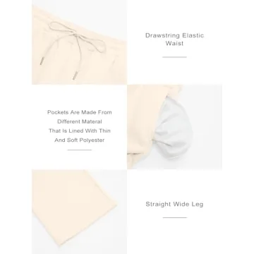 Trendy Queen Womens High Waisted Wide Leg Sweatpants