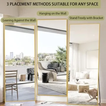 Stylish BEAUTYPEAK Full Length Mirror for Home Decor