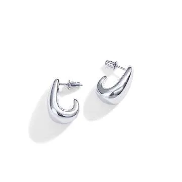 Elegant PAVOI Rhodium Huggie Earrings for Every Occasion