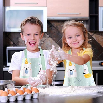 Pipoobear Kids Adjustable Apron for Cooking and Crafts