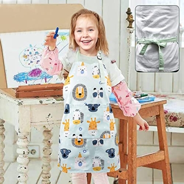 Pipoobear Kids Adjustable Apron for Cooking and Crafts