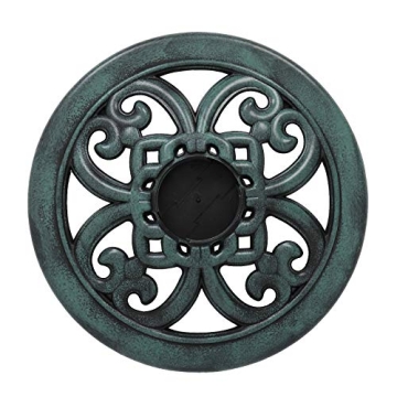 VINGLI Green Patina Bird Bath - Lightweight & Stylish Outdoor Decor