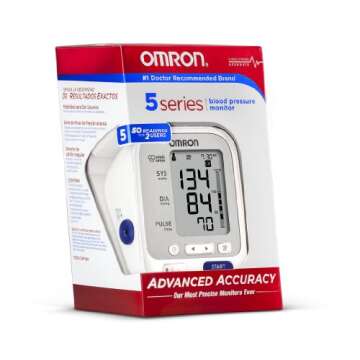 Omron 5 Series Upper Arm Blood Pressure Monitor; 2-User, 100-Reading Memory, Soft Wide-Range Cuff, #...