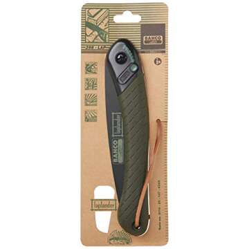 Bahco 396-LAP Laplander Folding Saw, 9-Inch Blade, 7 TPI, Green