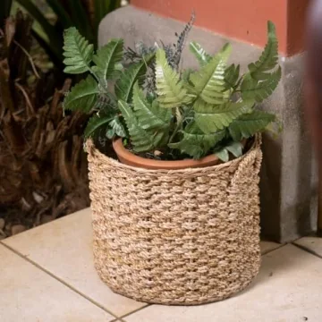 Wholestory Collective Large Wicker Storage Basket for Home