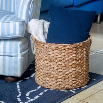 Wholestory Collective Large Wicker Storage Basket for Home