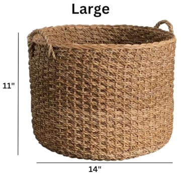 Wholestory Collective Large Wicker Storage Basket for Home