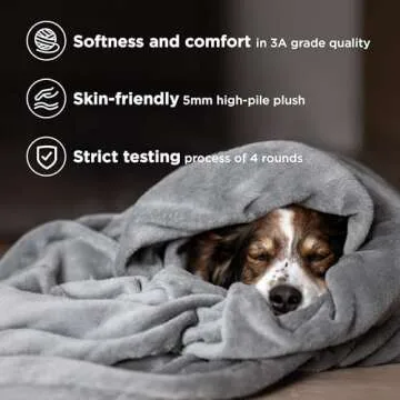 Bedsure Fleece Throw Blanket - Cozy & Plush Grey Blanket