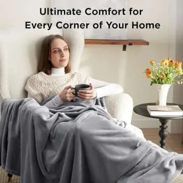 Bedsure Fleece Throw Blanket - Cozy & Plush Grey Blanket