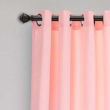 Lush Decor Blush Gray Umbre Curtains - Light Filtering Set