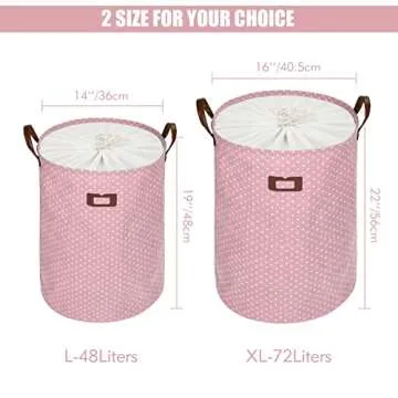 DOKEHOM 49L Freestanding Laundry Basket with Drawstring Lid, Large Collapsible Laundry Hamper with handle for Bedroom, Bathroom, Laundry Room, Colloge (Blue Star)