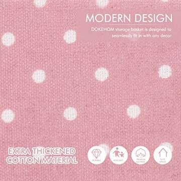 DOKEHOM 49L Freestanding Laundry Basket with Drawstring Lid, Large Collapsible Laundry Hamper with handle for Bedroom, Bathroom, Laundry Room, Colloge (Blue Star)