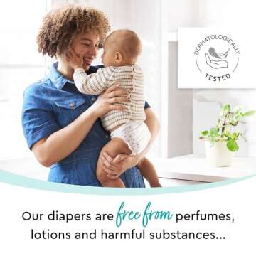 Diapers - Size 1 (4-11 lbs), Half-Monthly Supply (224 Count),Skin-Friendly, Ultra Soft, Chlorine-Free & Absorbent Baby Diapers