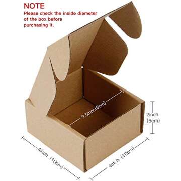 RUSPEPA Recyclable Corrugated Box Mailers - Durable Packaging for Small Shipping - 50 Pack