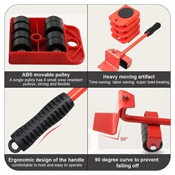 GEMITTO Heavy Duty Furniture Sliders and Lifter Kit for Easy Moves