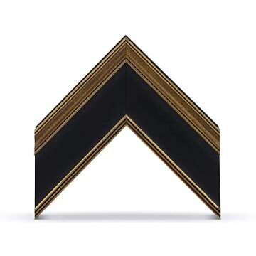 Frame My TV Deco TV Frames - Antique Gold & Black Smart Frame Compatible ONLY with Samsung The Frame TV (55", Fits 2021-2025 Frame TV)