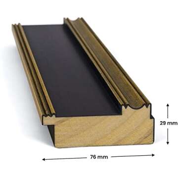 Frame My TV Deco TV Frames - Antique Gold & Black Smart Frame Compatible ONLY with Samsung The Frame TV (55", Fits 2021-2025 Frame TV)