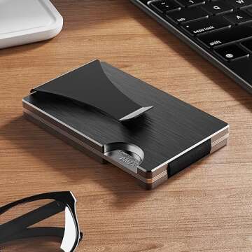 furid Card Holder Mens Wallet: Slim Minimalist Wallet with Money Clip- RFID Blocking Credit Card Holder, Front Pocket Wallet Gift