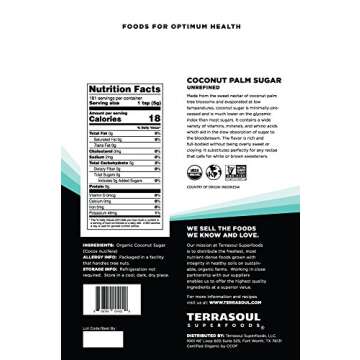 Terrasoul Superfoods Organic Coconut Sugar, 2 Lbs - Low Glycemic | Unrefined | Trace Minerals