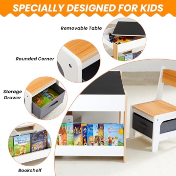 Asweets Kids Table and Chair Set for Creative Play