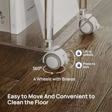 Versatile HMYHUM Acrylic Rolling Side Table for Small Spaces