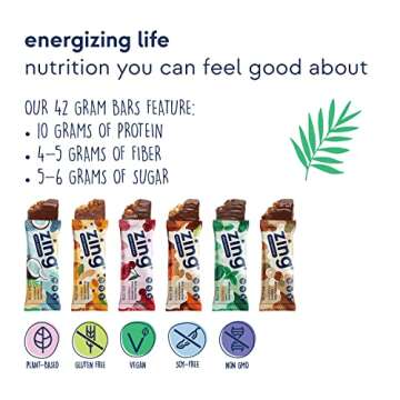 Zing Vegan Protein Bars Variety Pack - Top 6 Flavors, Gluten Free Nutrition Bars, High Protein & Fib...