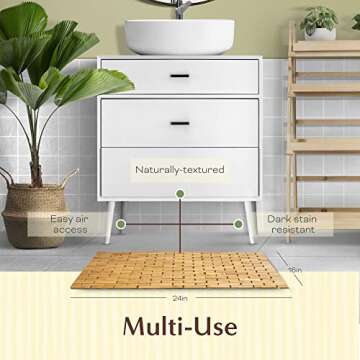 Umiboo Bamboo Bath Mat - Eco-Friendly Comfort for Every Home