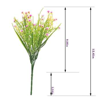 JAKY-Global Artificial Flowers Gypsophila Babysbreath Fake Water Plants Bouquet 6 Bundle Fake Plants Wedding Bridle Bouquet Outdoor Home Office Christmas Decor(Mix Color)