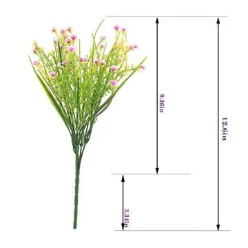 JAKY-Global Artificial Flowers Gypsophila Babysbreath Fake Water Plants Bouquet 6 Bundle Fake Plants Wedding Bridle Bouquet Outdoor Home Office Christmas Decor(Mix Color)